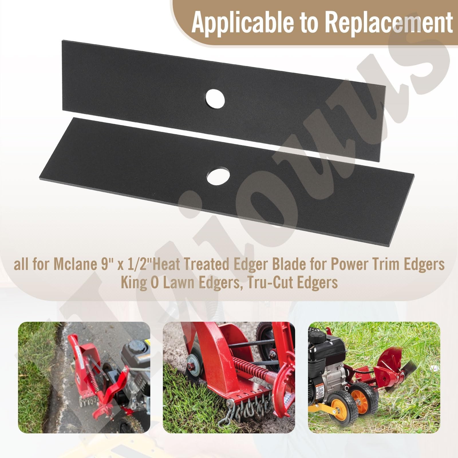 Universal 9″ x 2″ W/ 1/2″ Edger Blade Center Hole Heat Treated Edger Blade fo…