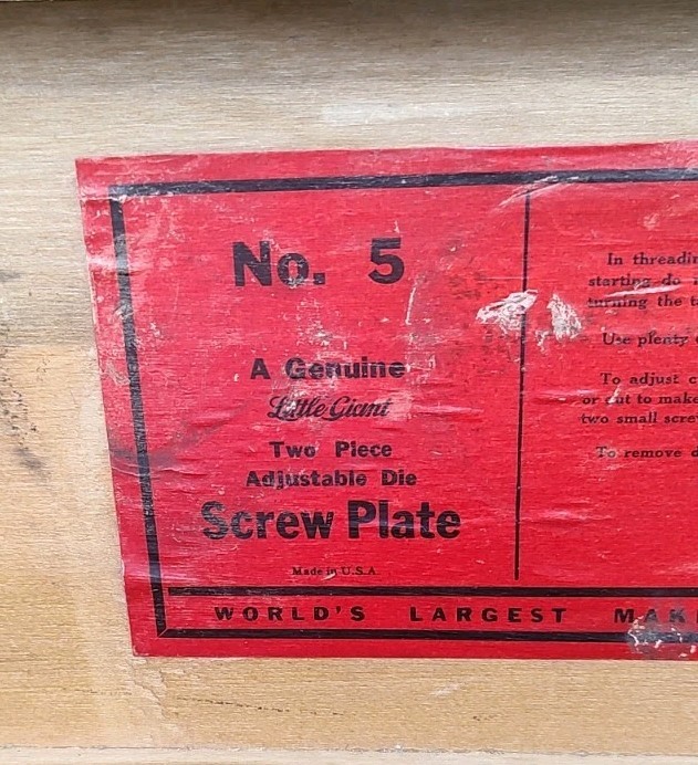 Greenfield No. 5 Little Giant Screw Adjustable Tap And Die Set *See Description*