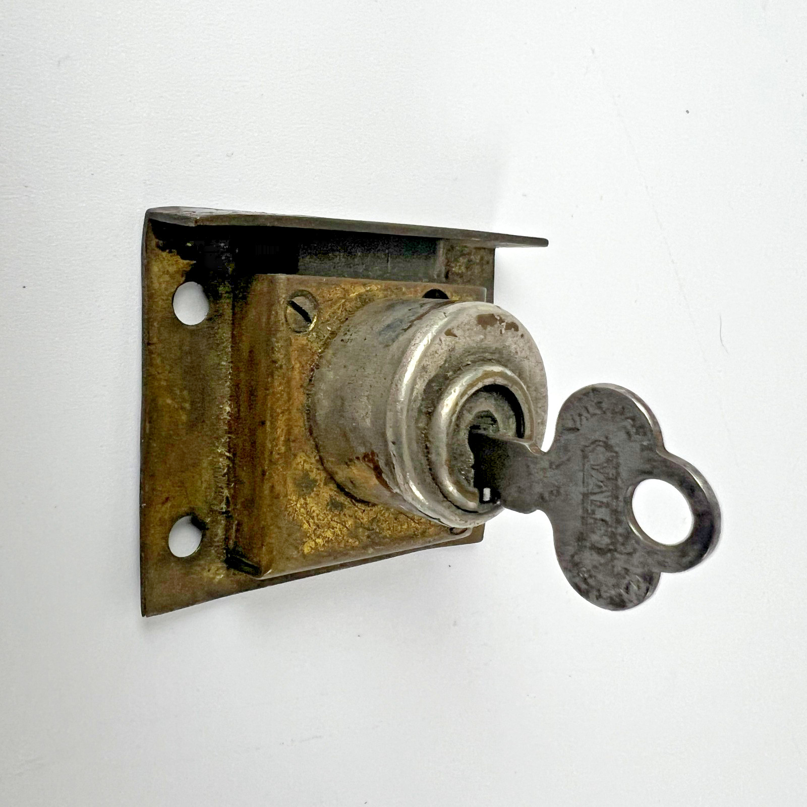 Yale 7XBK165 Cabinet Drawer Lock with Key Solid Brass Surface Mount Hardware