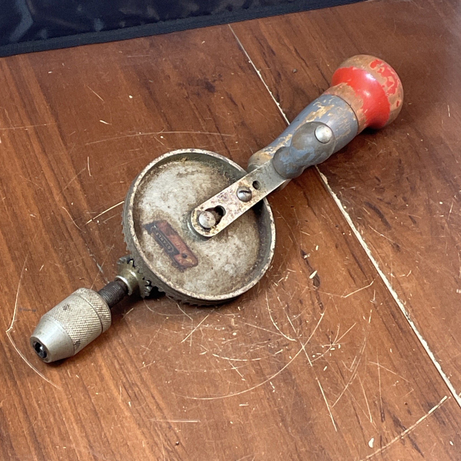 Vintage Stanley Handyman Hy-Lo Drive No H1220 Made In USA Hand Drill Woodworking