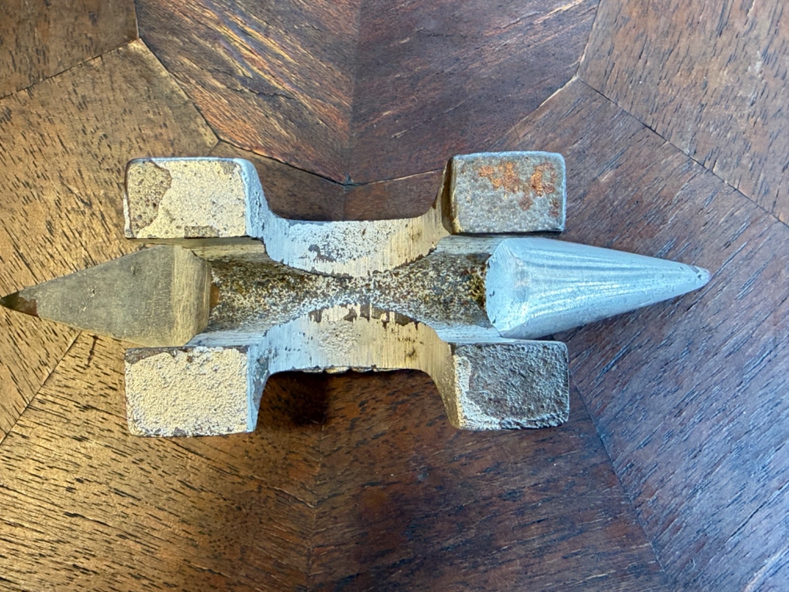 1900 Antique Descours&Cabaud Lyon Jeweler Mini Cast Iron Anvil Bench Tool 13oz