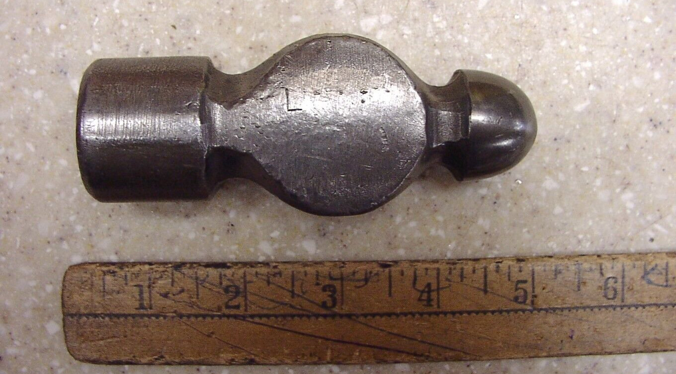 Vintage Cheney RR Finish 1lb. 6.6oz Ball Peen Hammer Head,4-3/8″,Very Good Cond