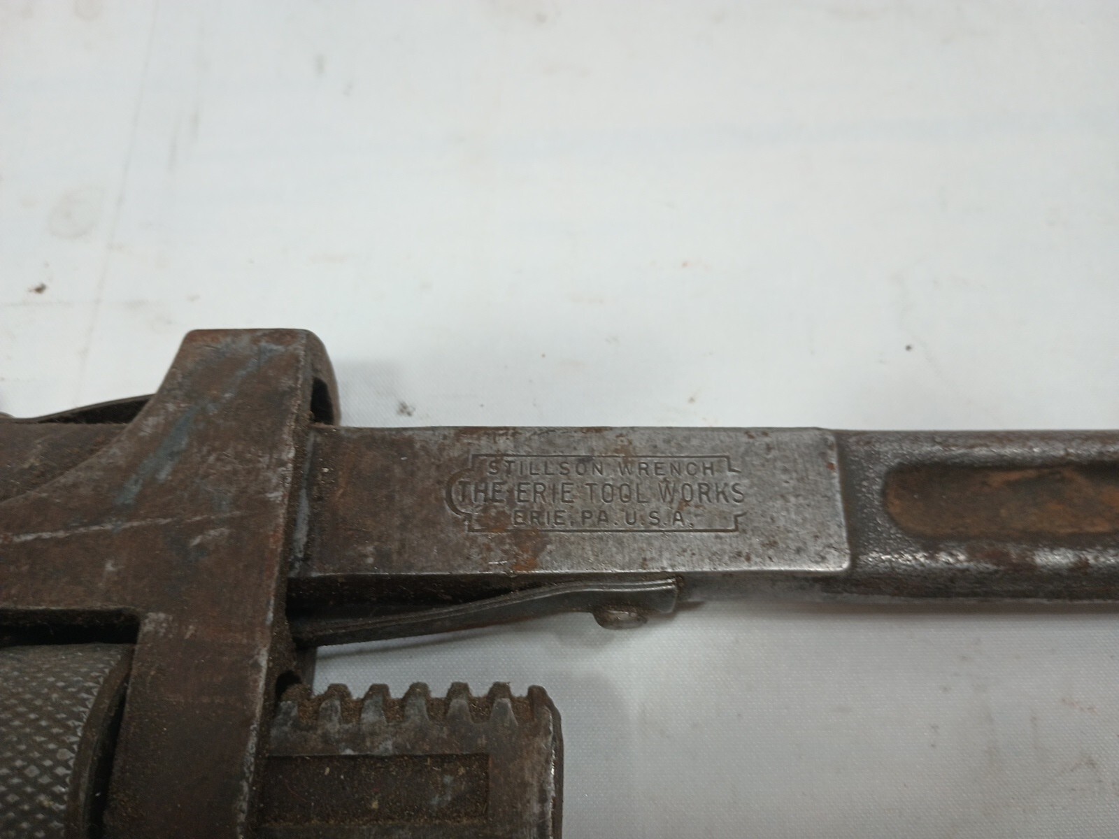 Vintage STILLSON 10″ Adjustable Pipe Monkey Wrench USA Made Os95