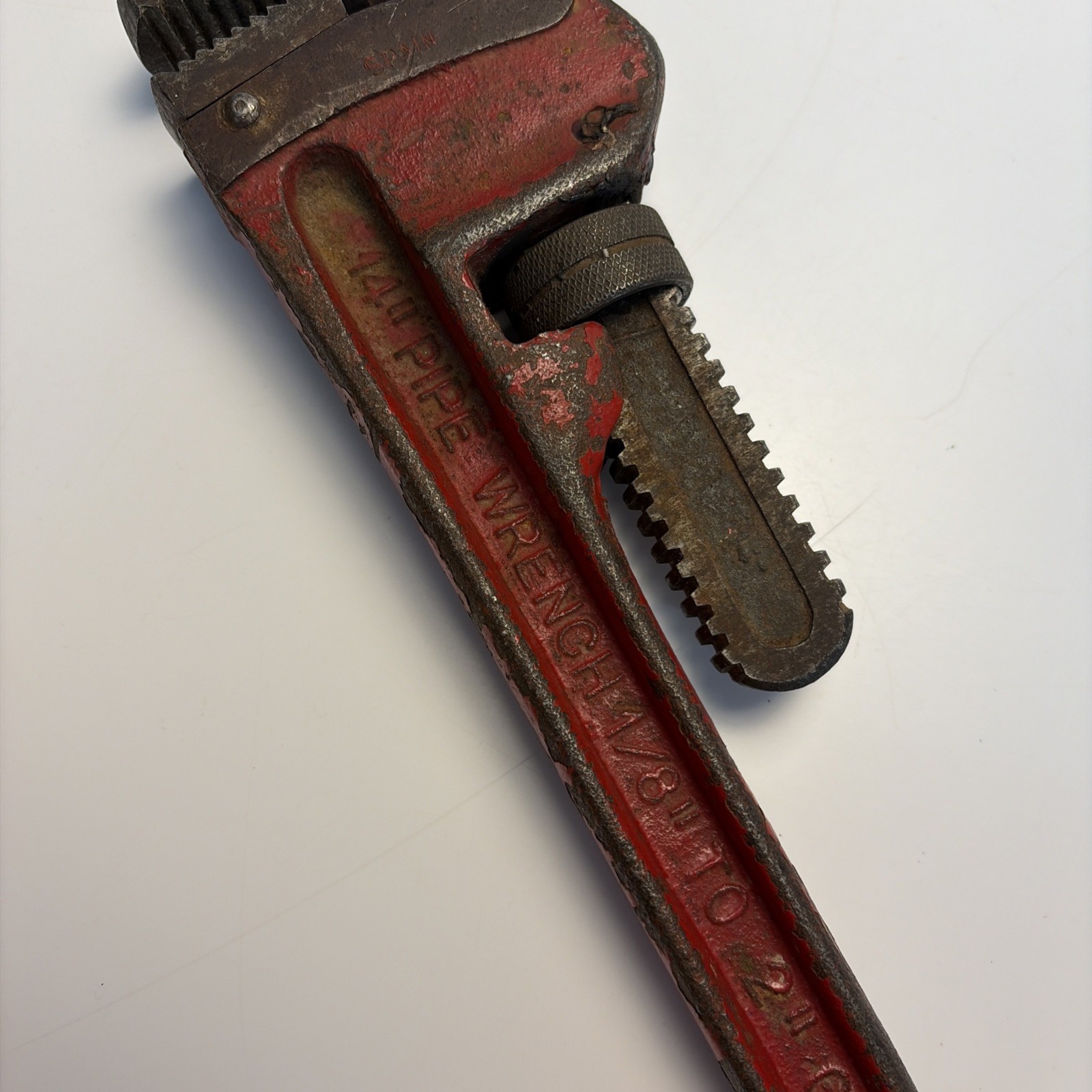 Vintage 14 Inch Pipe Wrench 1/8 To 2 Inch Spain