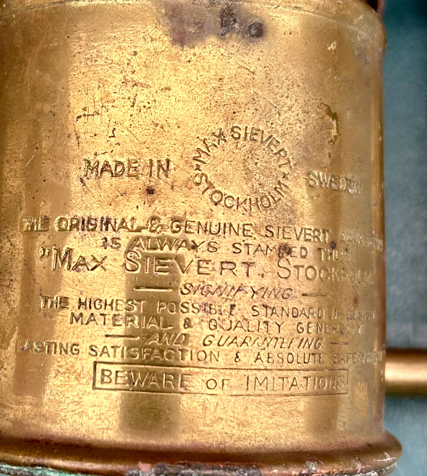 Vintage Max Sievert No.270 Brass Blowlamp Sweden -Benzoline Torch 0.4 ltr