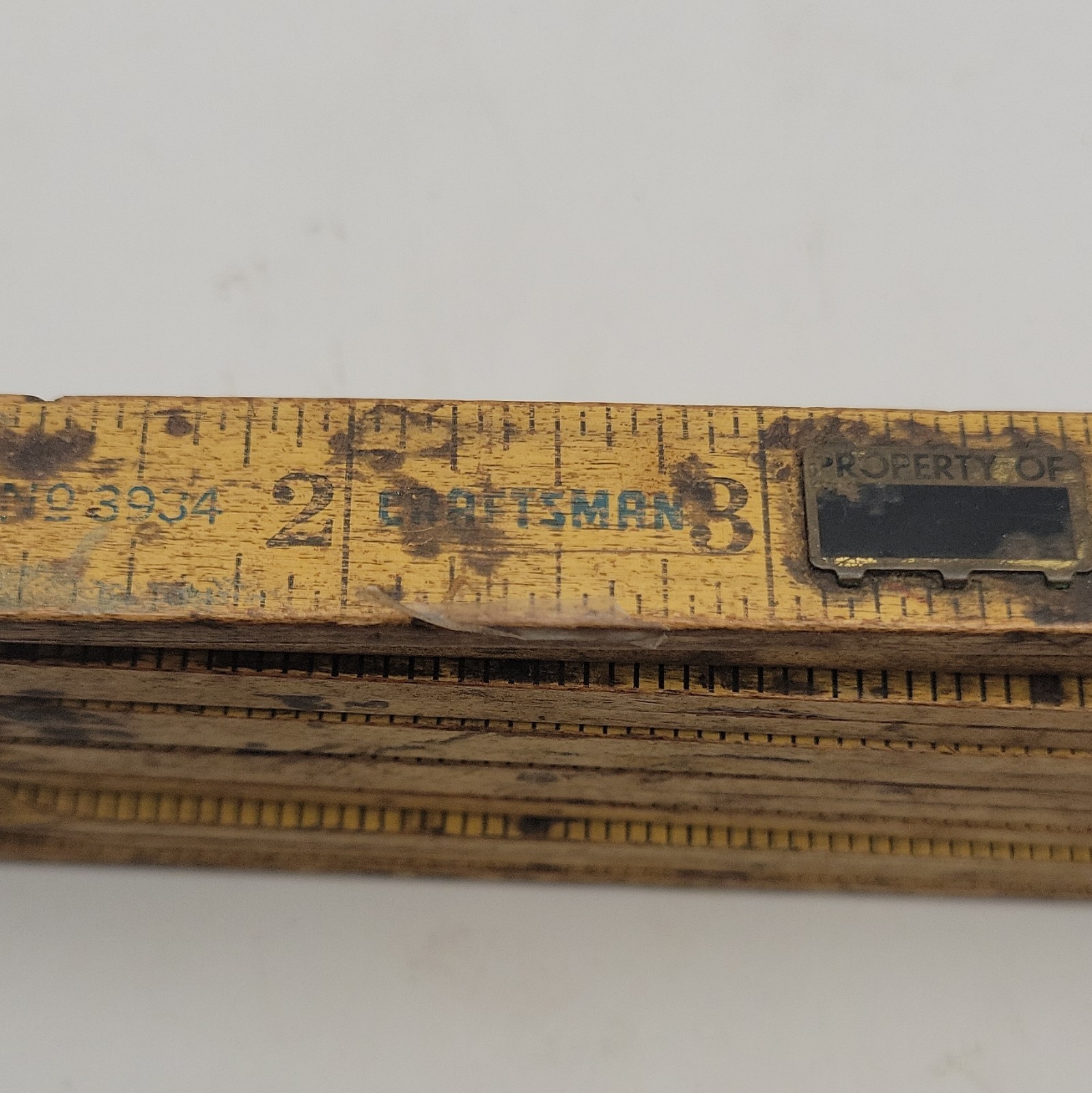 Craftsman Vintage Original Wooden Folding Rule Ruler
