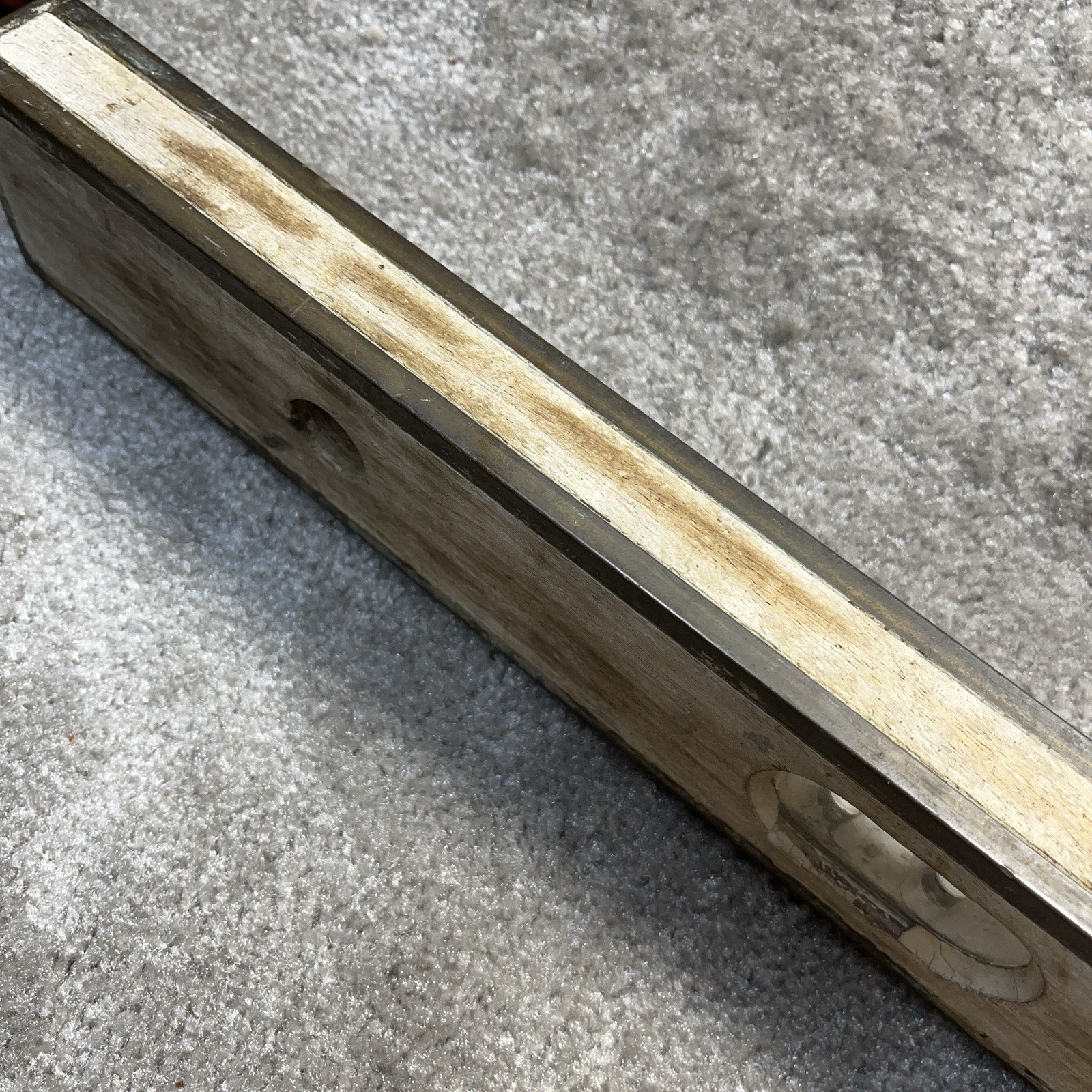 Vintage Stanley Wood And Aluminum Trim 48 Level Model 42-449