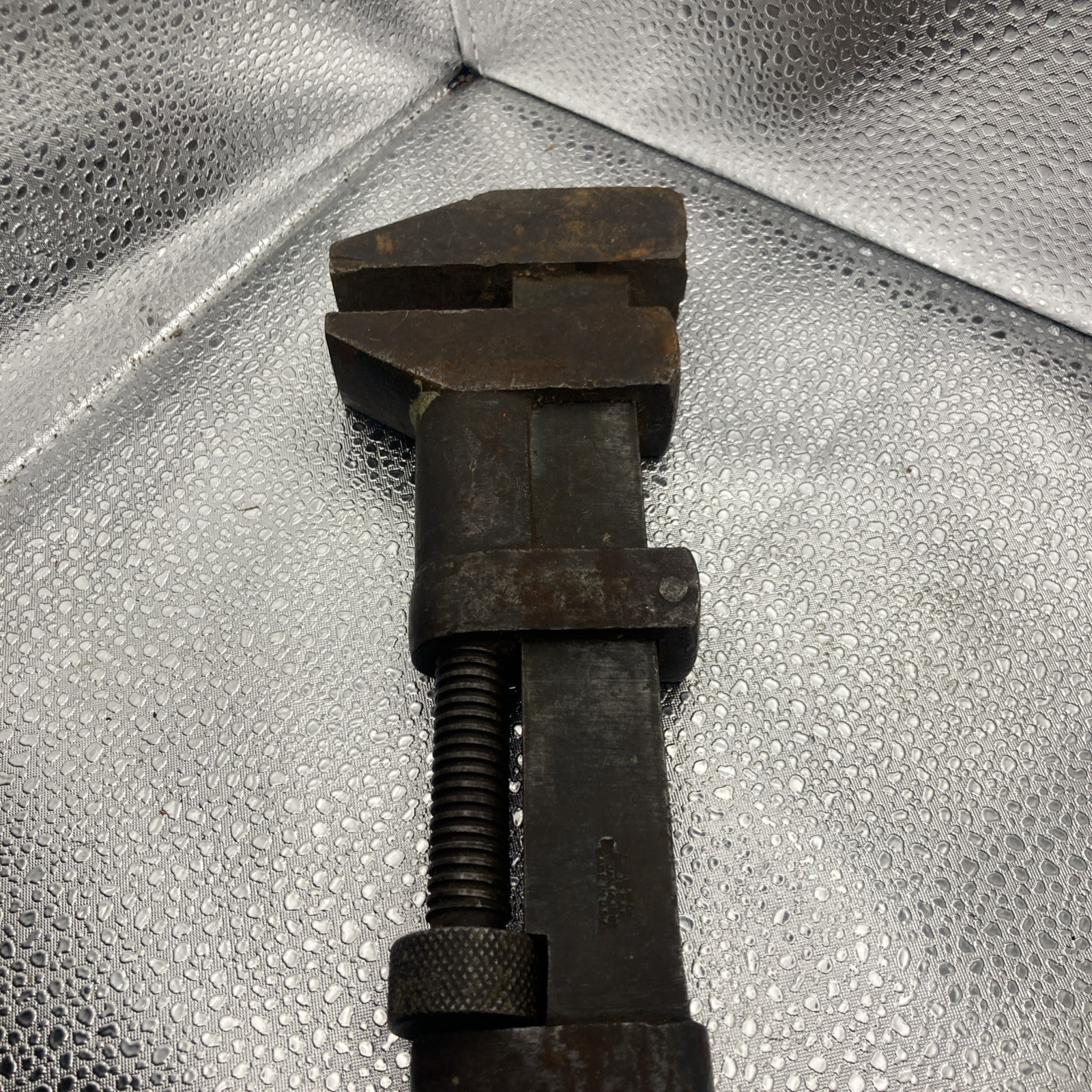 ANTIQUE~ P. S. & W. CO. SOLID BAR ADJUSTABLE WRENCH ~JAN, 14 1896~ -I