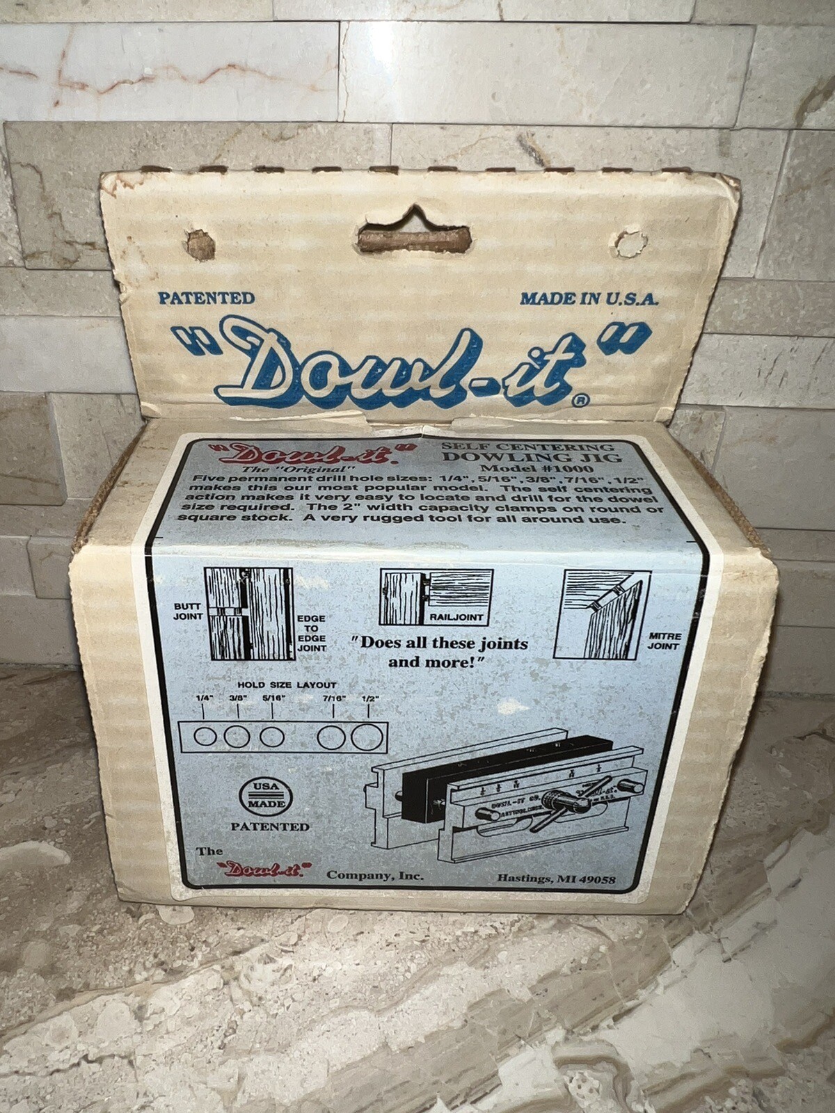 Dowl-It~Model 1000~Dowel Jig For Holes~Self Centering Drill Guide