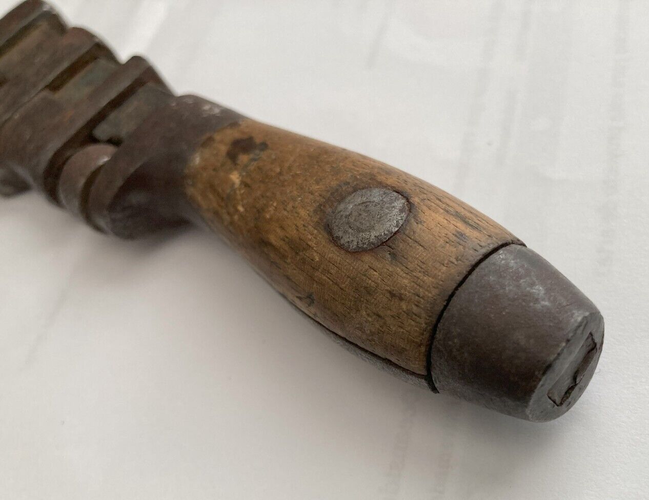 Coes Wrench Co. Baby Monkey Wrench 6-5/8″ Wood Handle. Worchester, Mass. #185