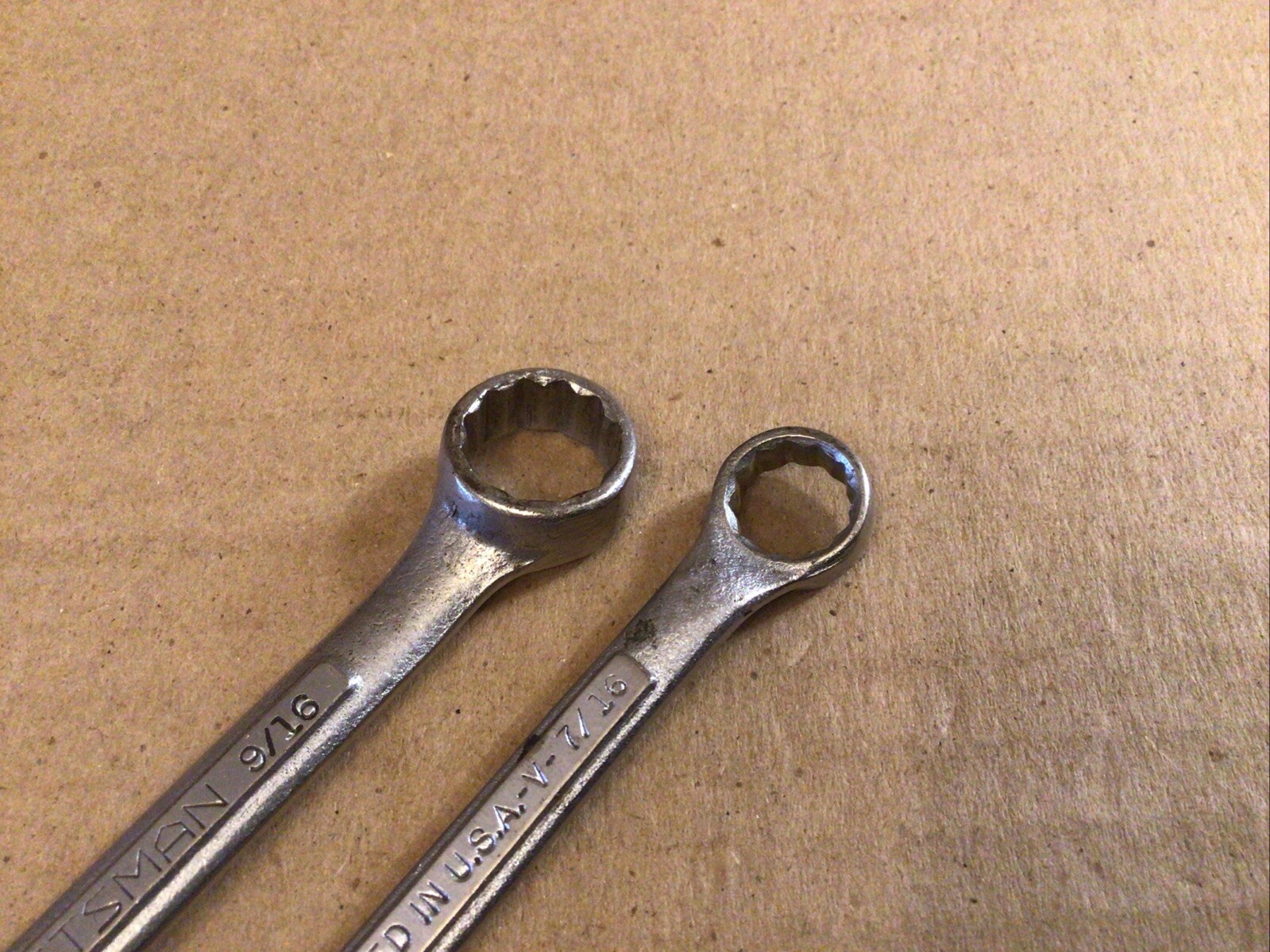Lot of 3 Craftsman Wrenches,2-V Series Comb.Box,1-6” Adjustable Wrench,USA,used