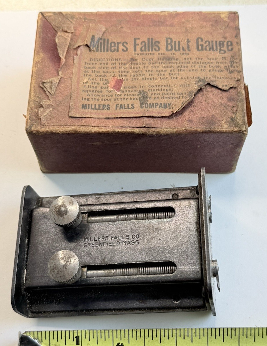 Millers Falls Butt Gauge USA No. 227 Door Mortise Marking Tool