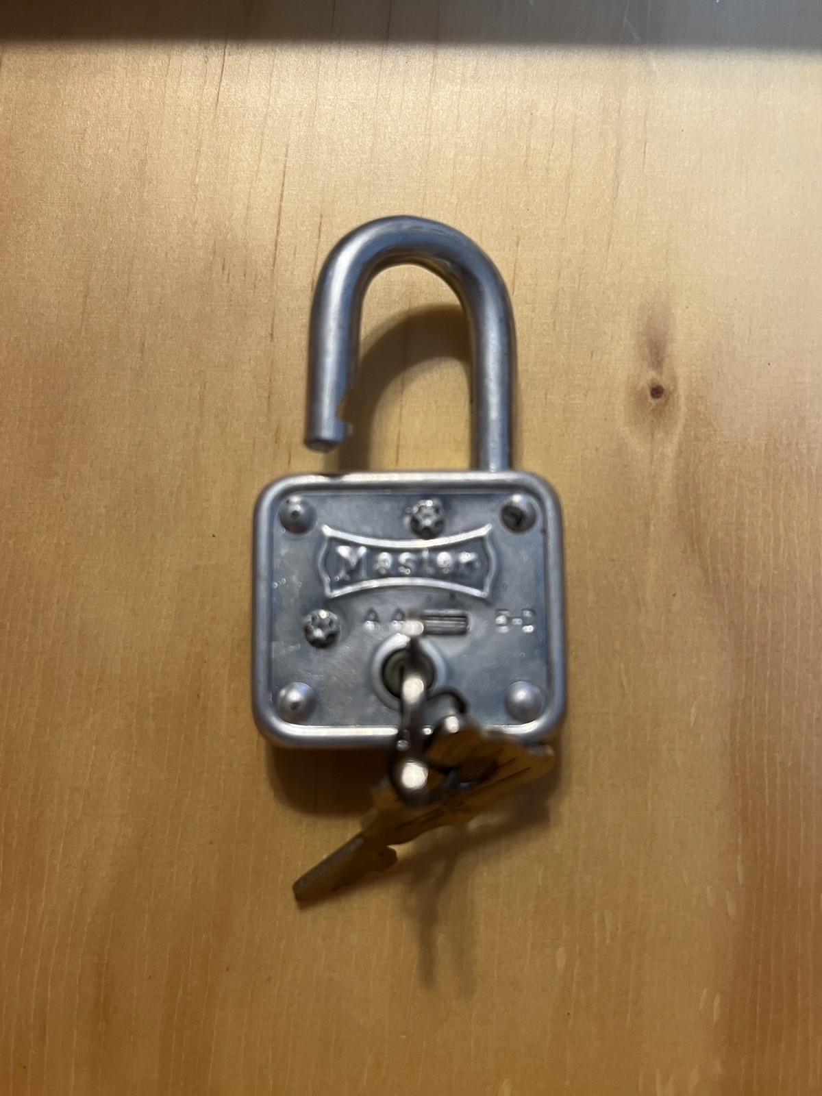 Vintage Master Lock No. 44, Little Giant Padlock w keys NOS