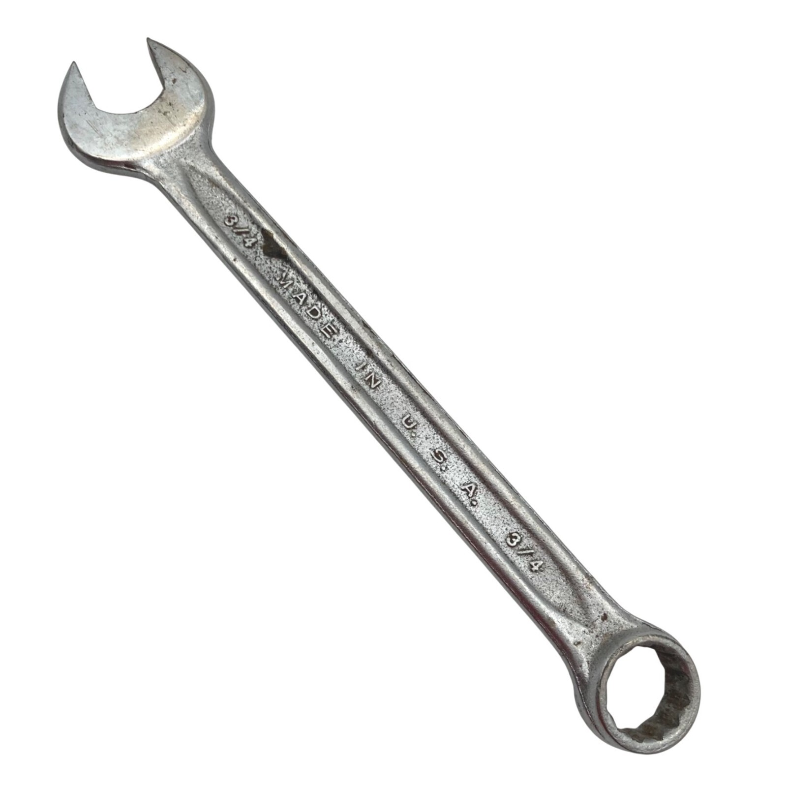 Vtg INDESTRO 3/4 Combination Wrench 1077 Forged Select Steel 12 Point USA Made