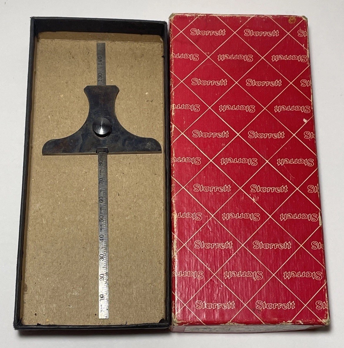 The L.S. Starrett Co. #237 Depth Gauge Depth Gage with #635N Rule 150mm | 6 Inch