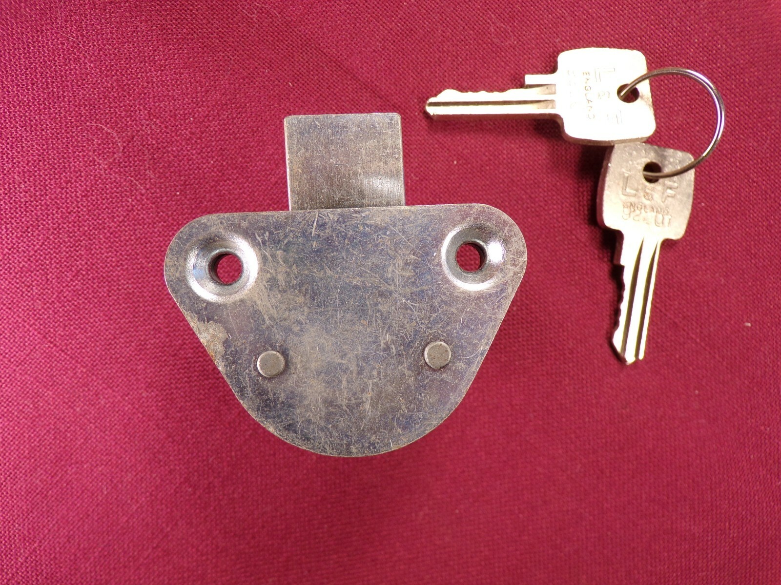 Vintage Lowe & Fletcher L&F Cabinet Desk Drawer Lock w/ Key England