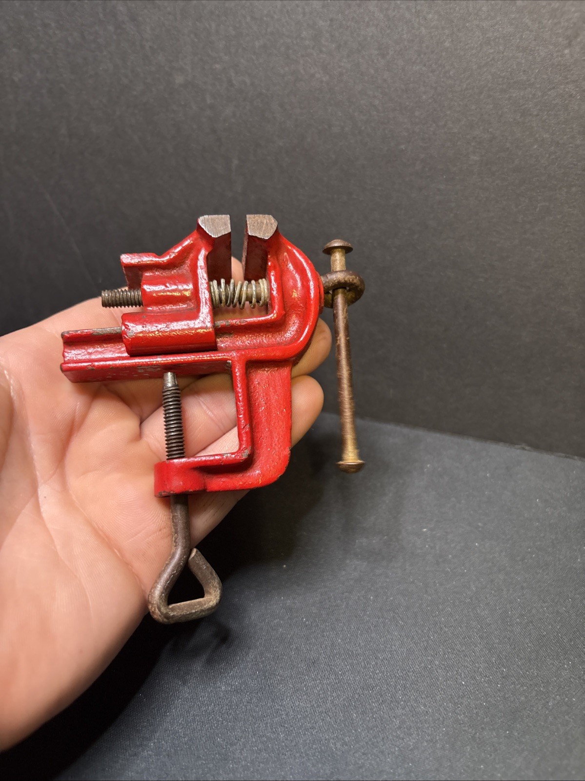 Vintage Miniature Waltham Bench jewelers Vise Rare Tool
