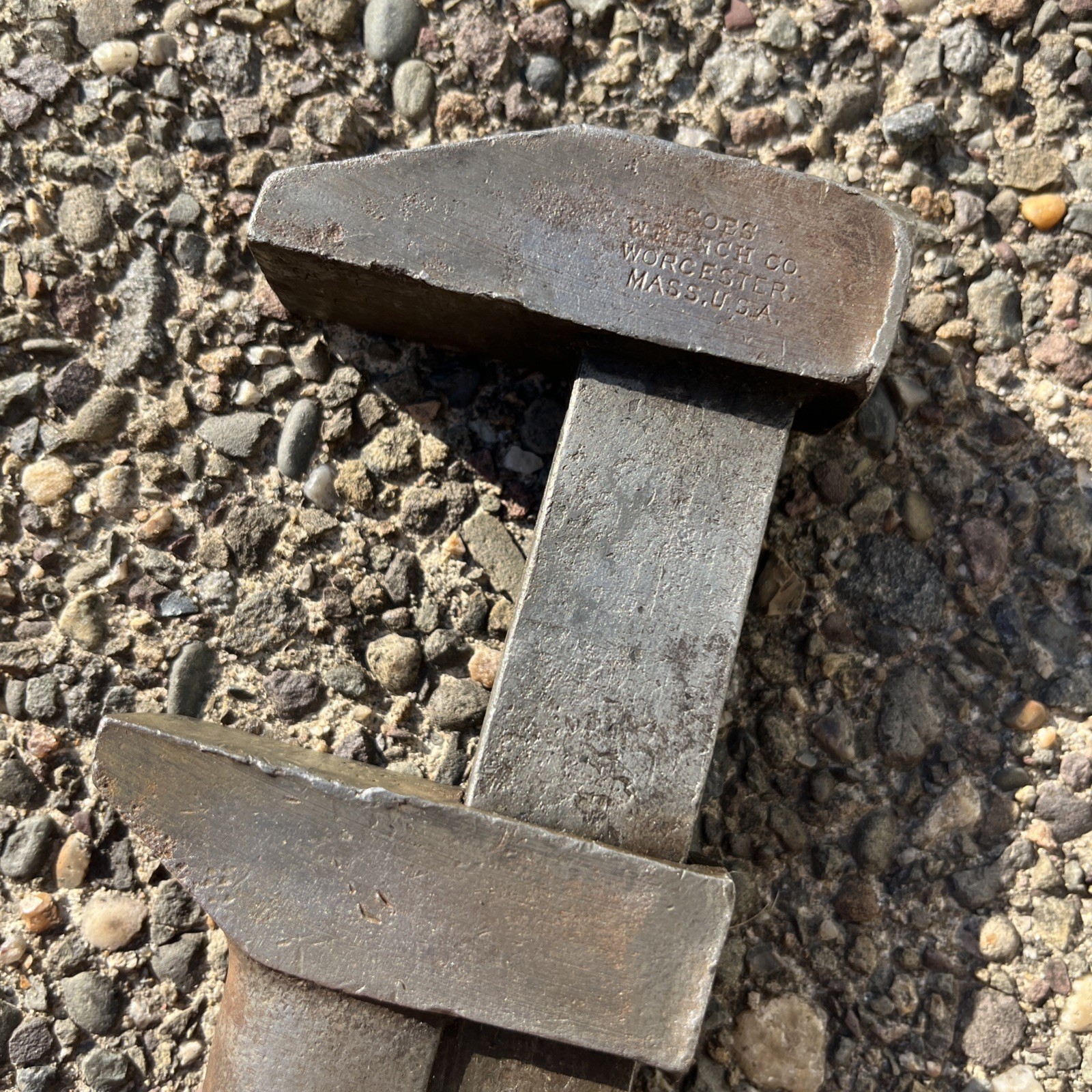 Antique Mfd Under L Coes Wrench Co 12” Monkey Wrench Worcester Mass Wooden Handl