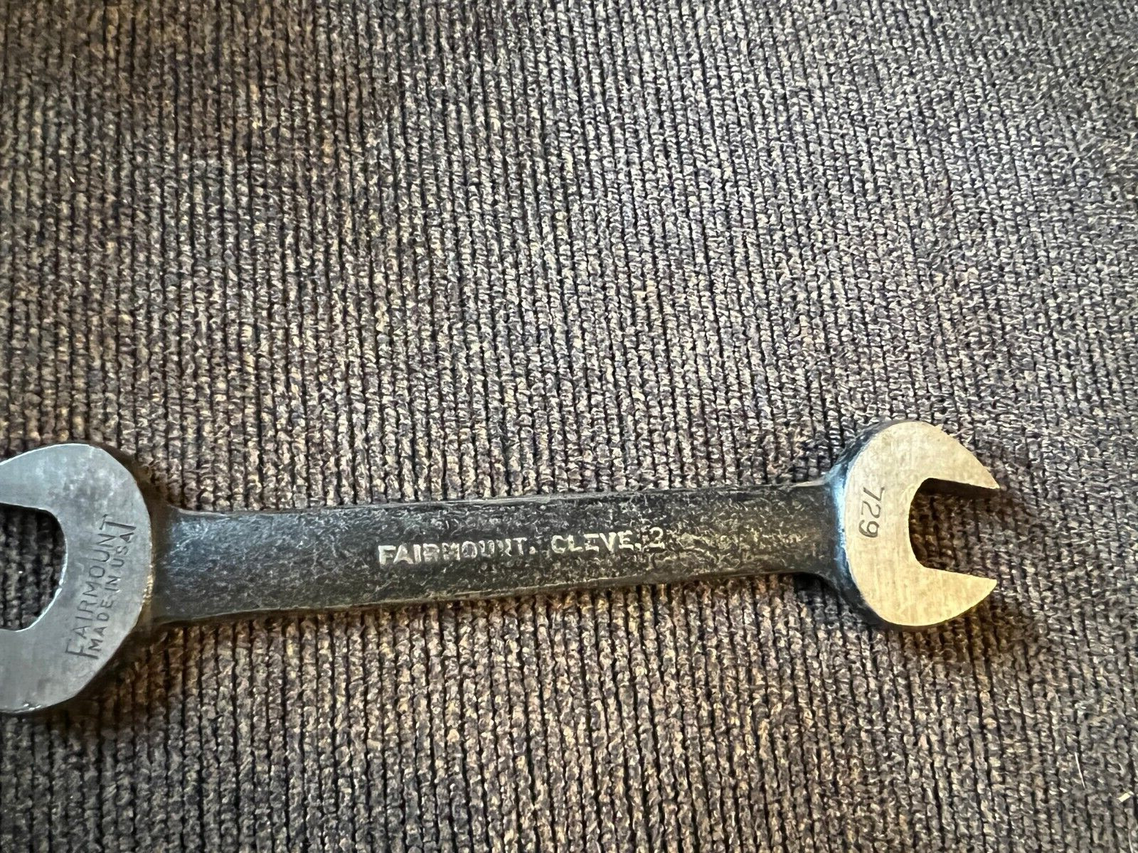 1 Vintage Fairmount Cleve Wrench – open 729 (5/8 3/4)