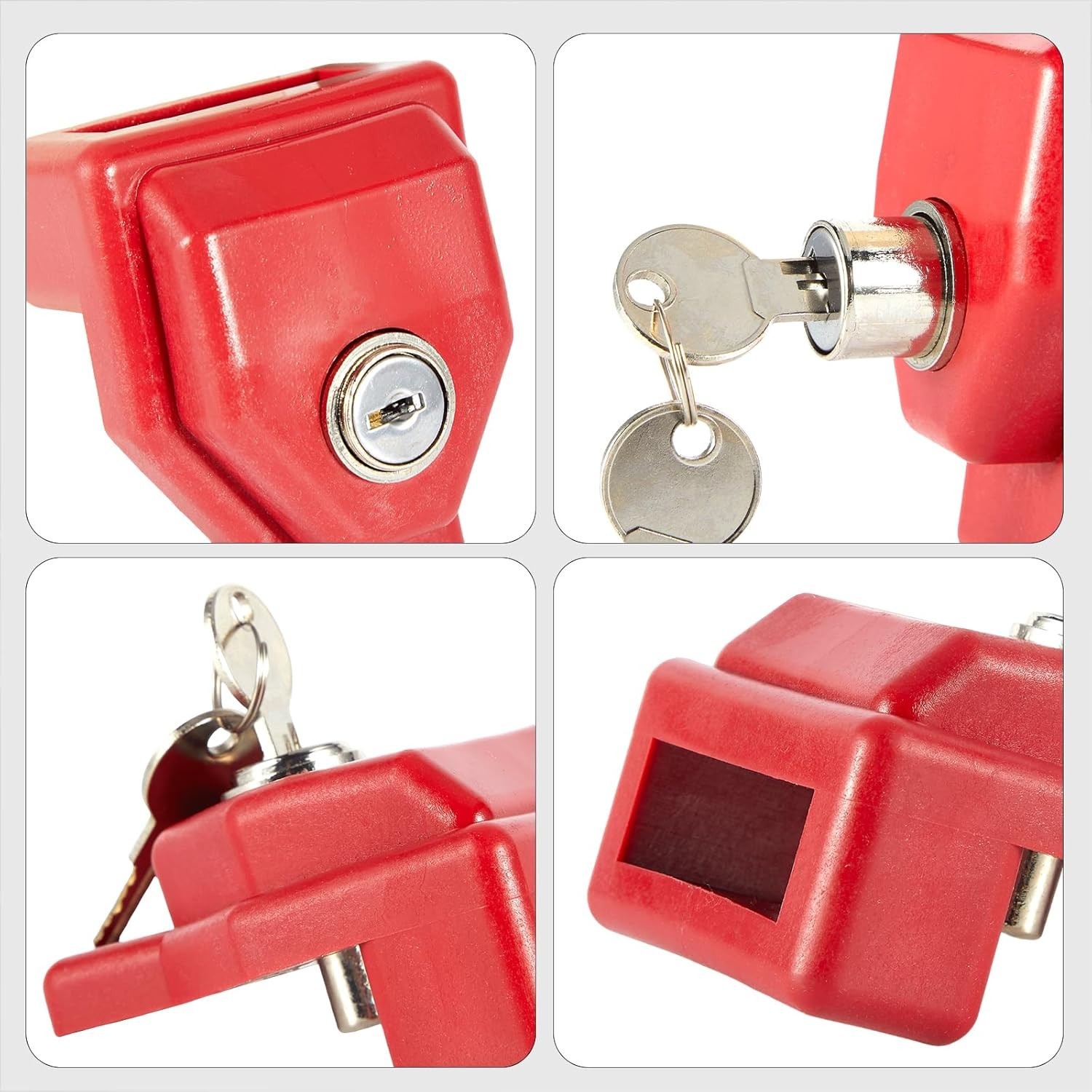 4 PACK Red Universal Glad Hand Lock with Two Keys -keyed Alike NEW