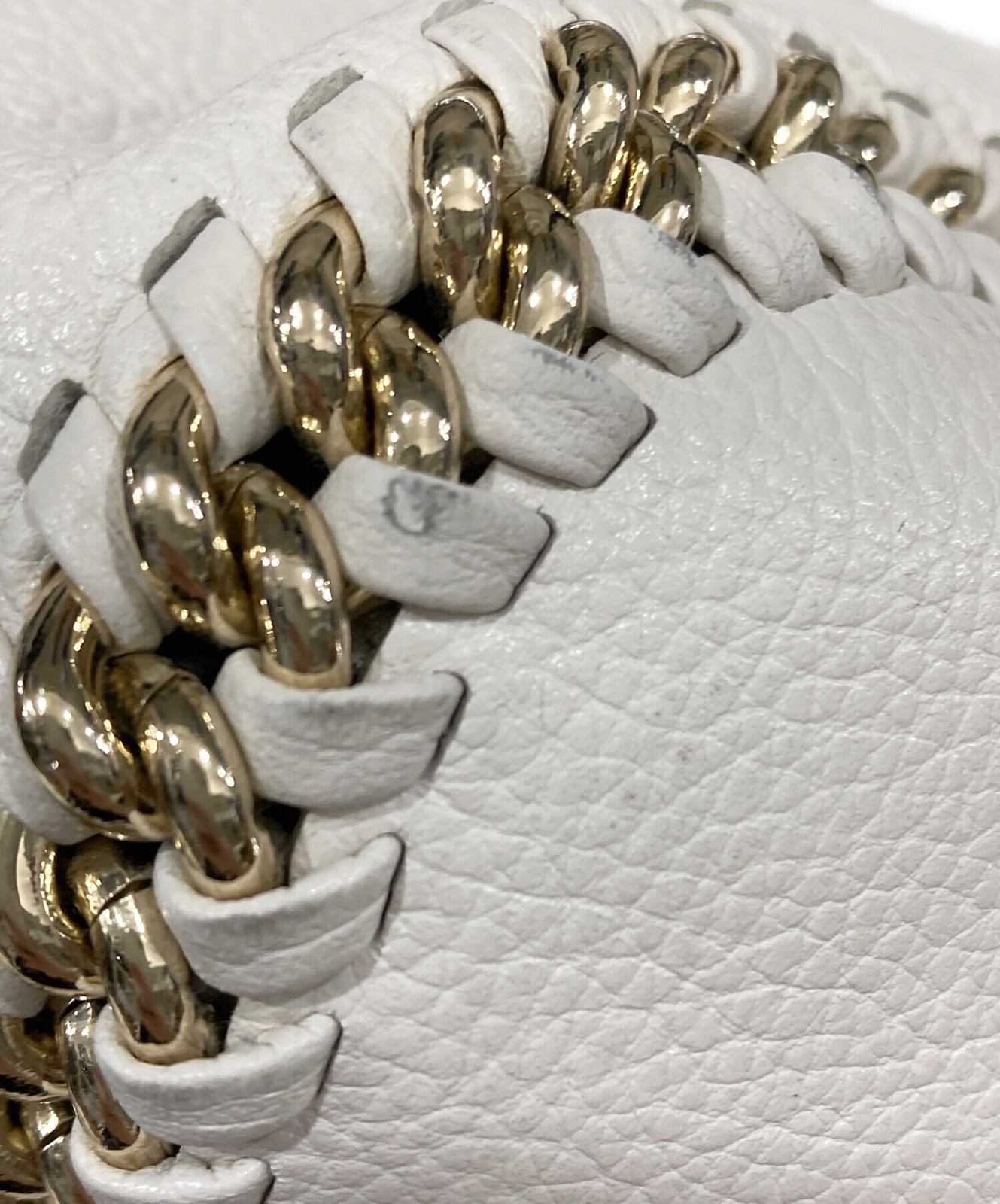 COACH Tote Bag 34751 37cm Height 33cm Width 12cm Handle White Used
