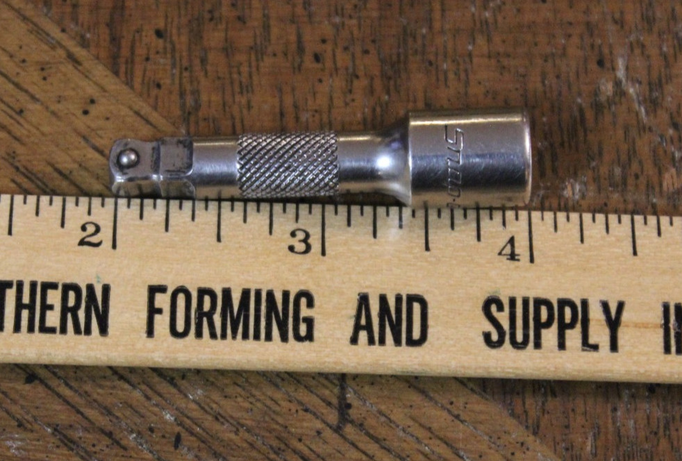 Snap-On 1/4″ Drive 2″ Knurled Chrome Friction Ball Wobble Plus Extension TMXWP2