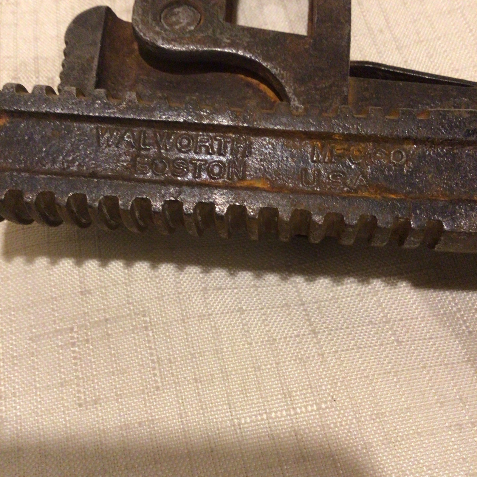 Antique Vintage 12″ Stillson Walworth Boston USA Pipe Wrench Works