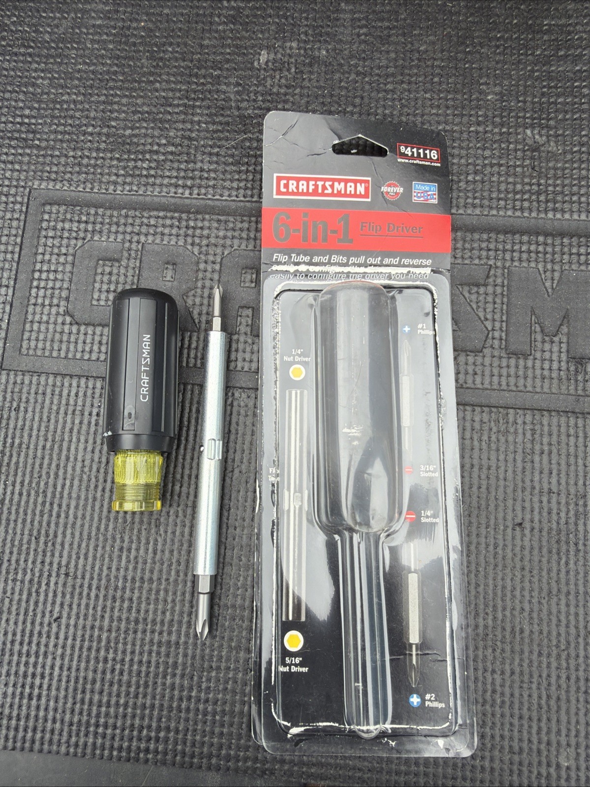 Rare Sears Craftsman USA Nos Flip Driver 6 In 1 Screwdriver 41116 Packaging