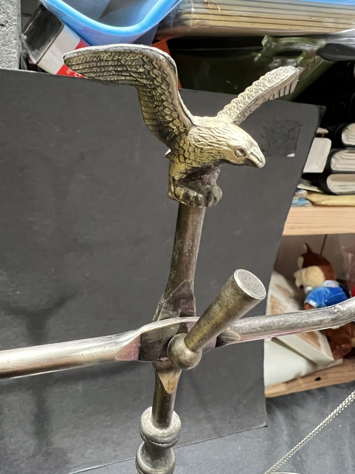 Vintage Balance Scale Eagle Topper Silver With Wood Accents A Price Import Japan