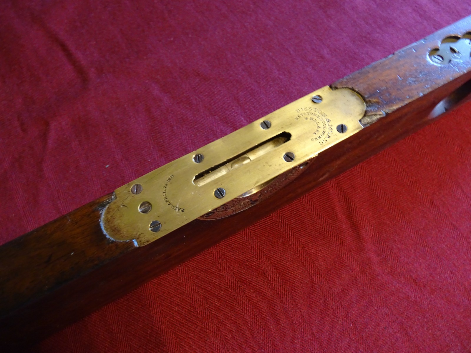 Disston & Morss 28″ Adjust. Plumb & Level w/ Embossed Brass Level Surrounds #18