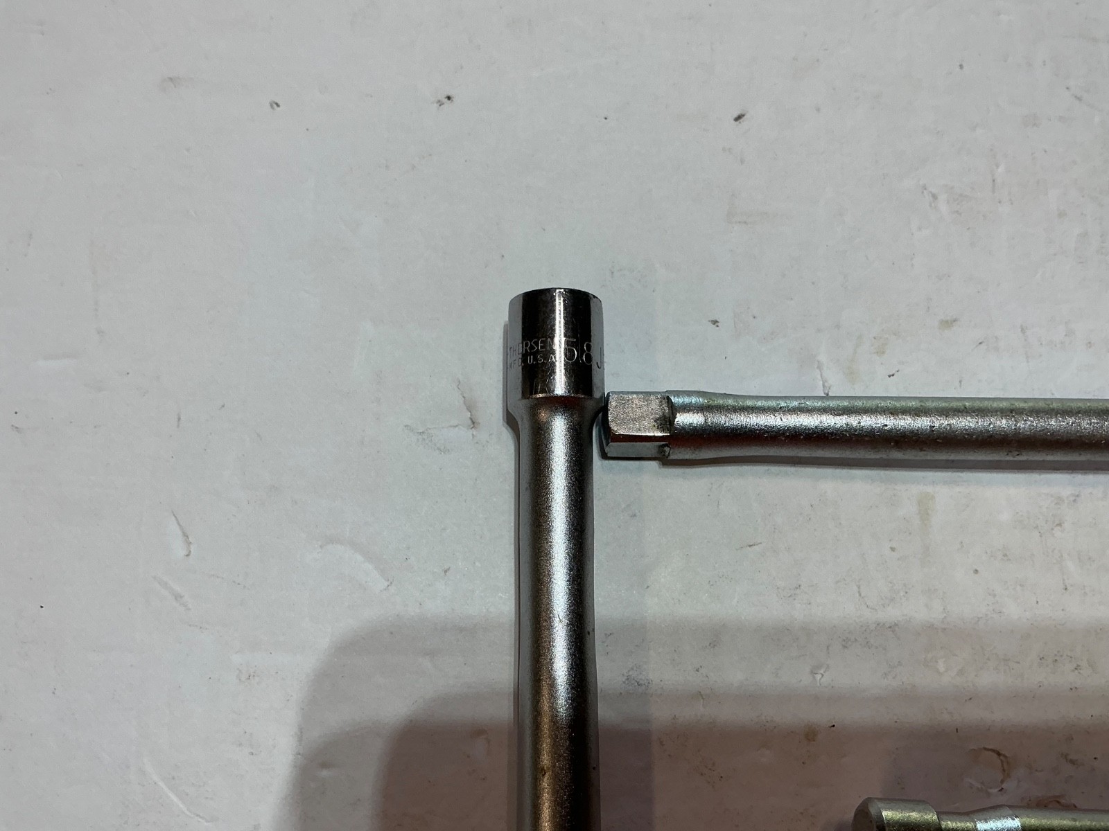 Vtg Thorsen 3/8 speed handle & 12″ extension, 1/2 sliding T breaker bar USA $25