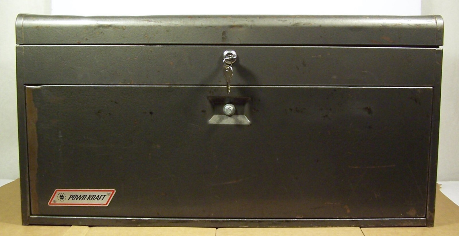 Powr-Kraft Machinist Toolbox, Montgomery Ward, 8 Drawer, With 2 Keys, 1966-68