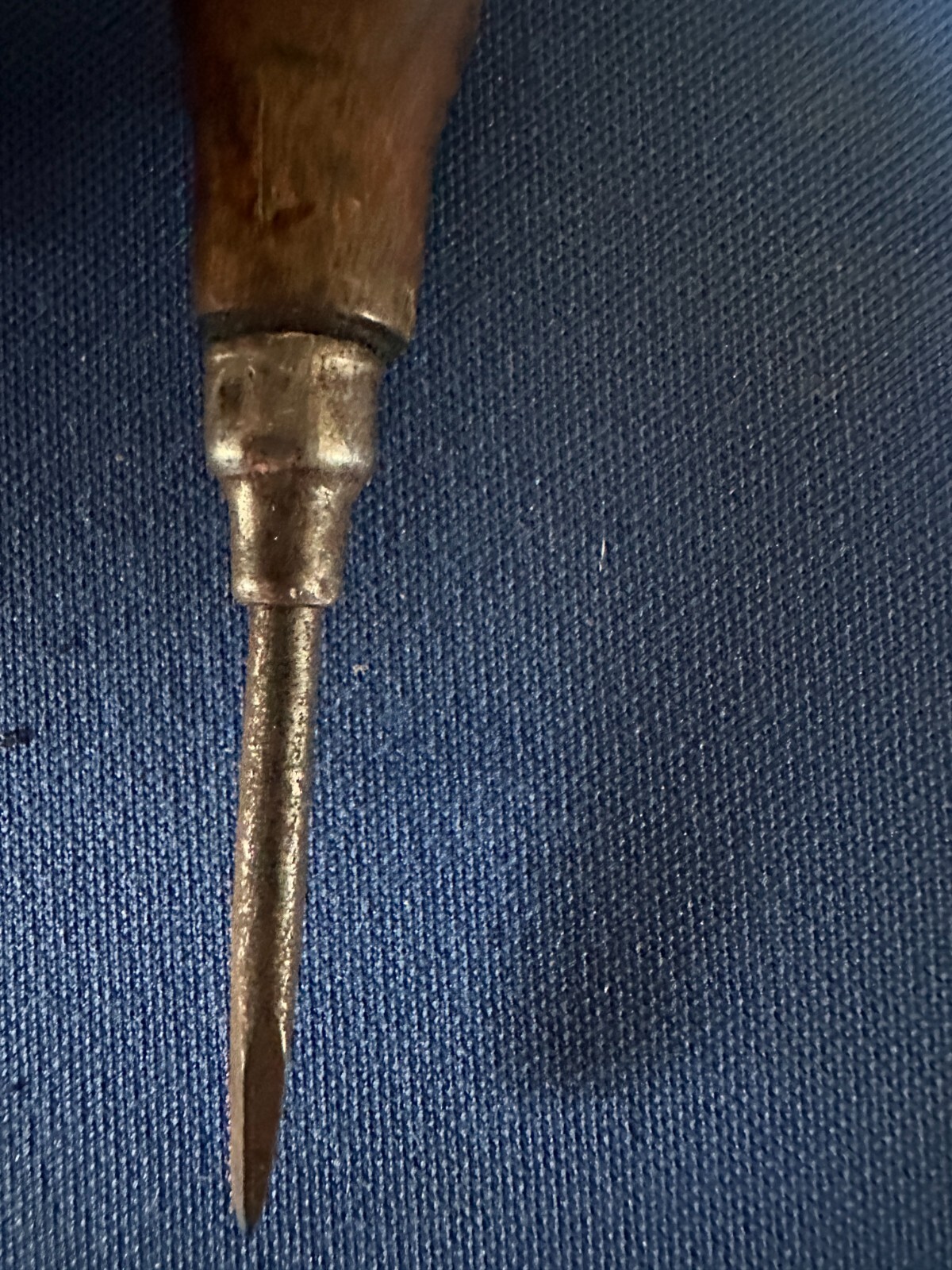 Miniature Screwdriver Flathead 1/8″ Tip Wood Round Grip Handle 3 inch Vtg