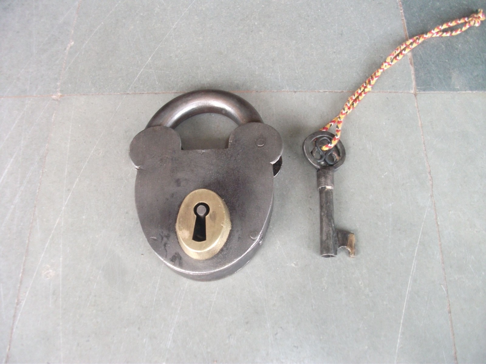 Vintage Micky Mouse Face Iron Handcrafted Unique Shape Fine Padlock