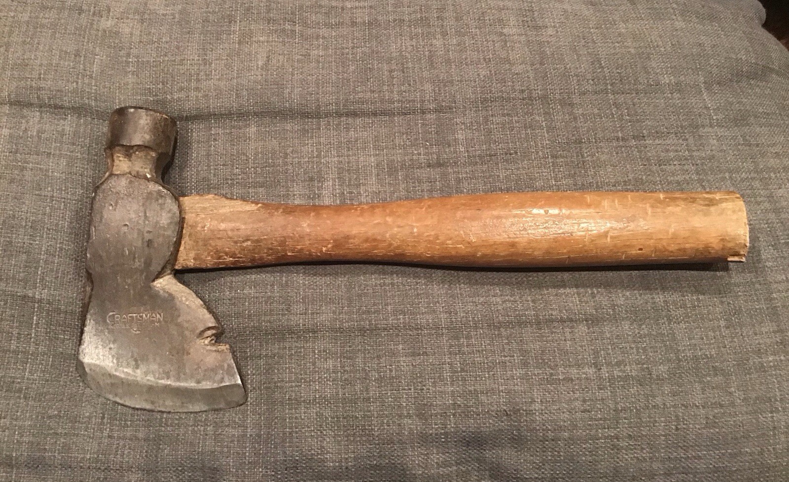 VINTAGE CRAFTSMAN Carpenter Axe Hatchet Head Hammer USA Bushcraft 1930s