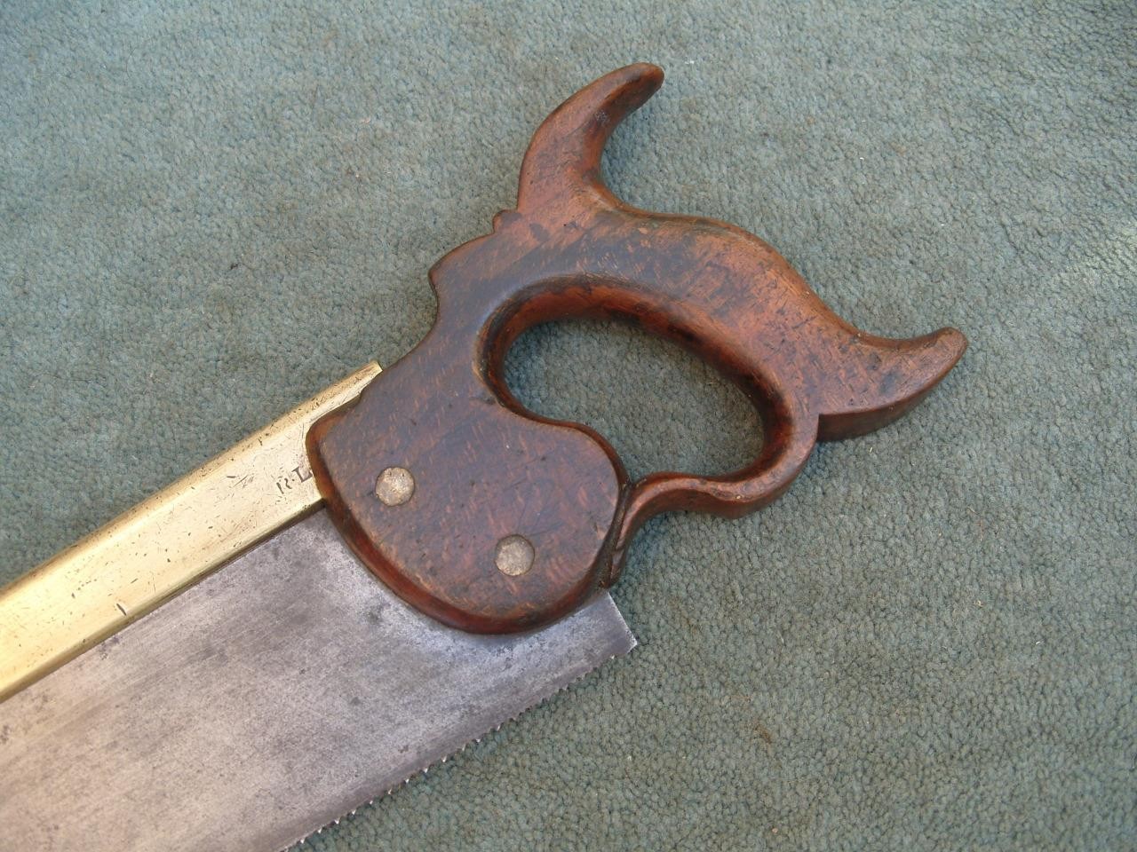 Early 14″ Brass backed Tenon saw by Buck, London.