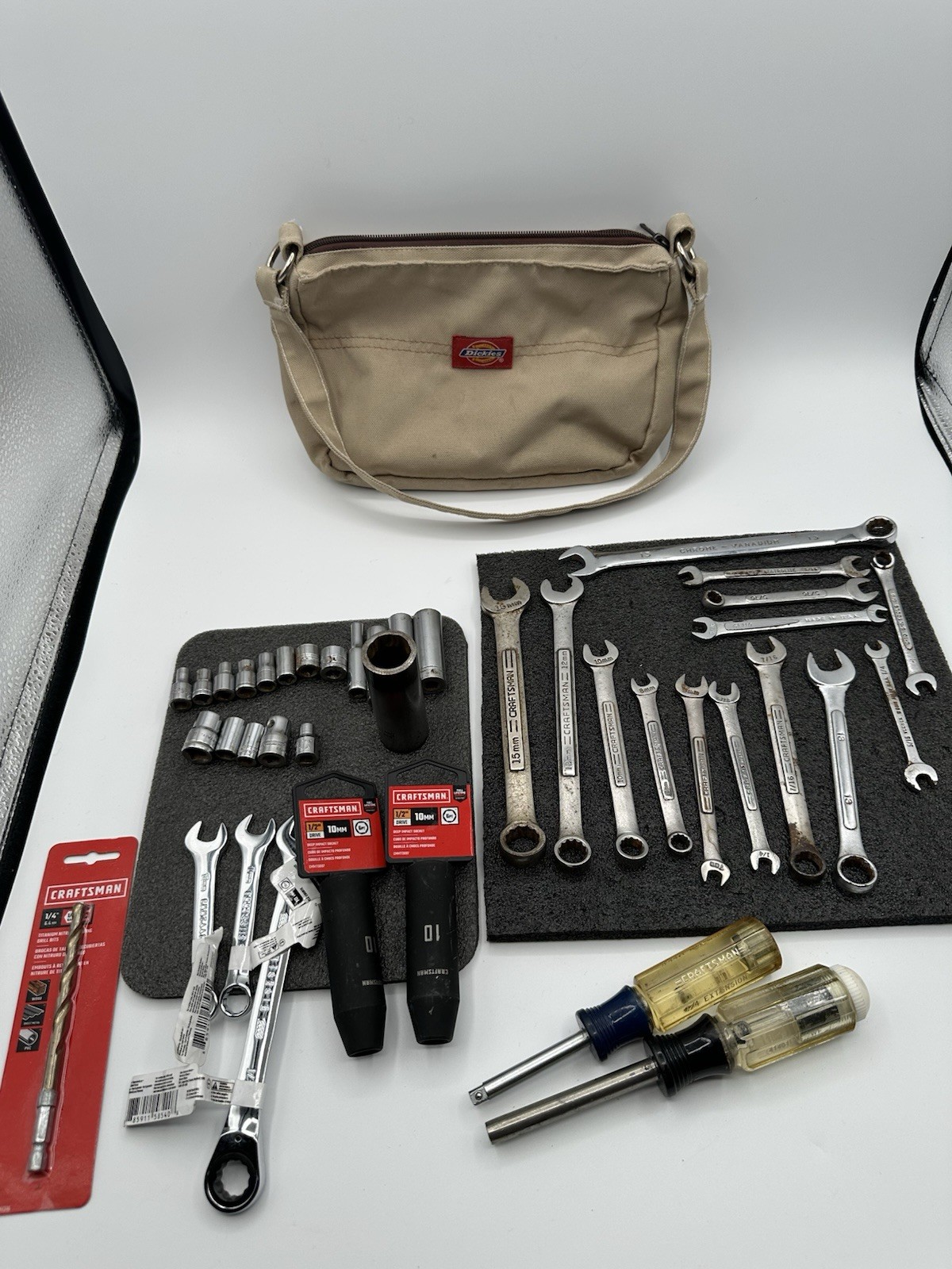 CRAFTSMAN Made In USA Tool Lot – Wrenches,Sockets,Nut Drivers (40 Pieces) + Bag