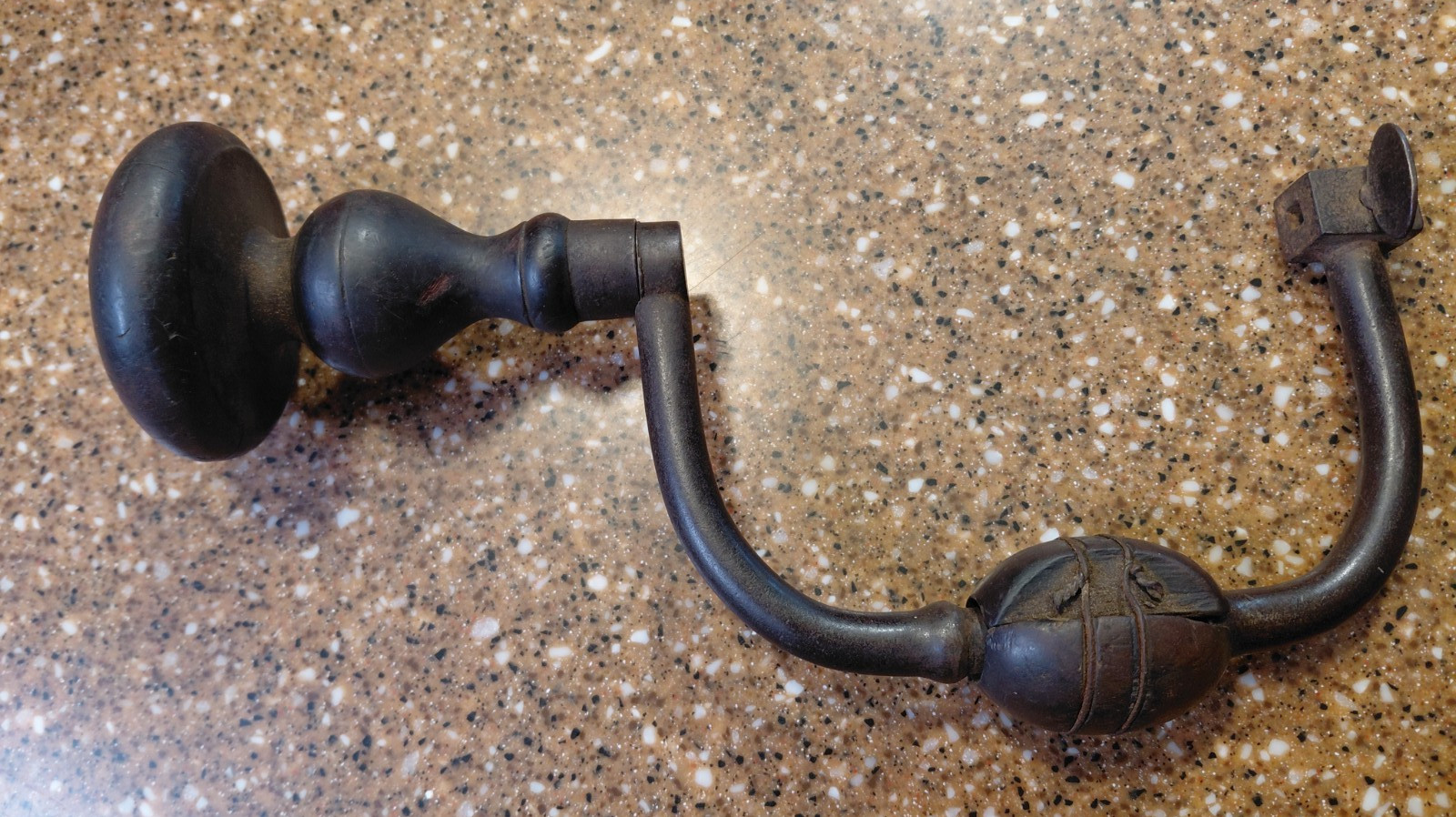 Antique Gentleman’s Bit Brace – Wooden Woodworking Brace, J.P Decker