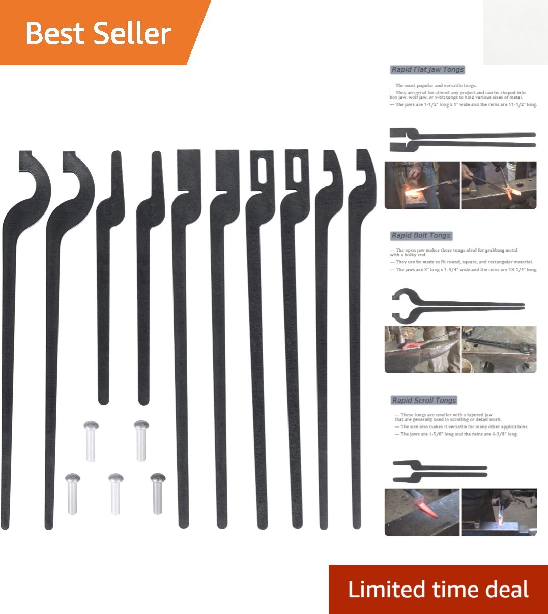 5 Types of DIY Tongs Set for Beginners – Rapid Blacksmithing Tools
