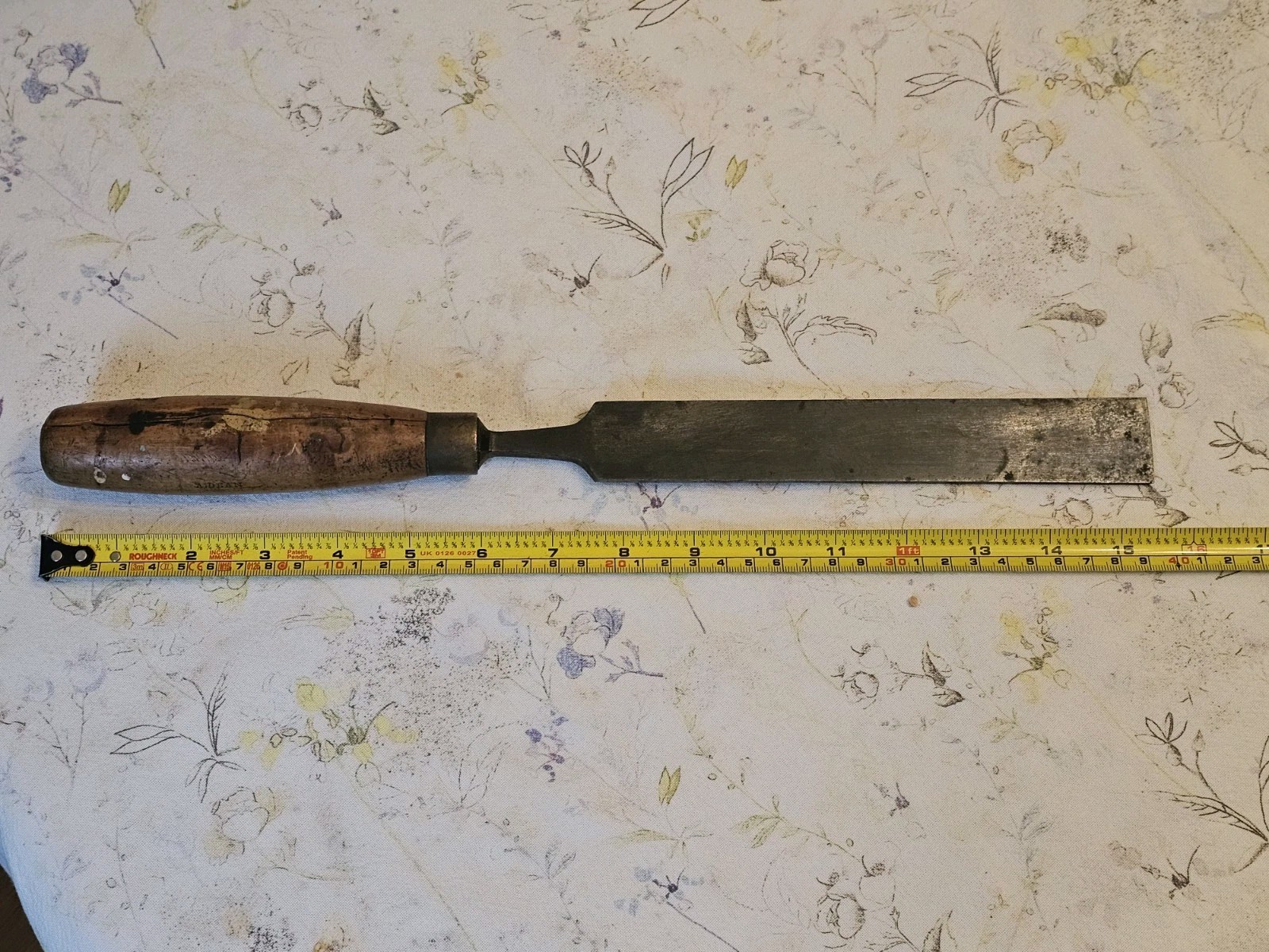 W Marples And Sons 1-1/4″ Gouge Chisel. Has A Crack In Handle