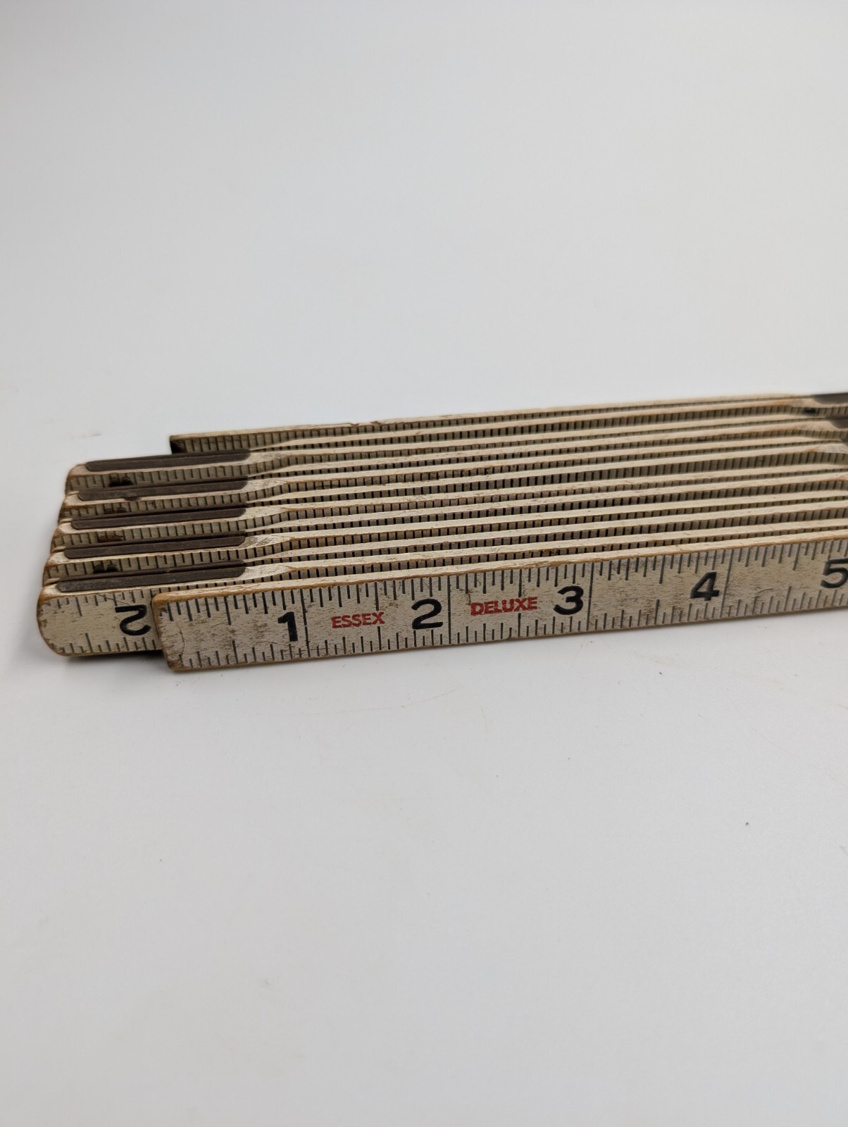 Vintage Essex Deluxe Extension Ruler 72″ (6 foot) Folding Wood Ruler