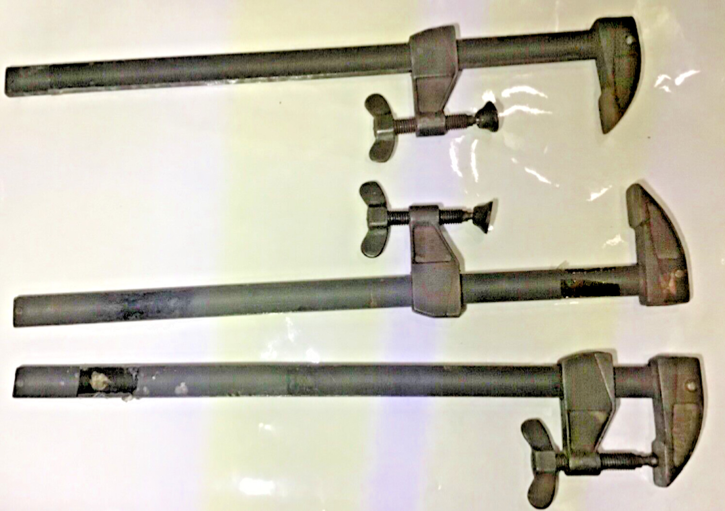 1 Old Antique Vintage Taylor 15A B Heavy Duty Bar Clamp 22”Bar Length~Fast Slide