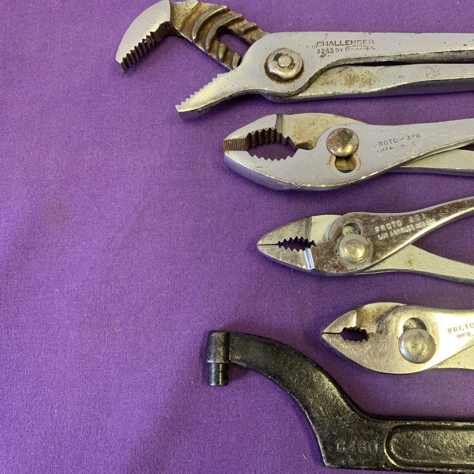 Lot Of 5 Used Proto Tools 3243 , 278 , 201 , 275 , C460 Some Soil And Wear U