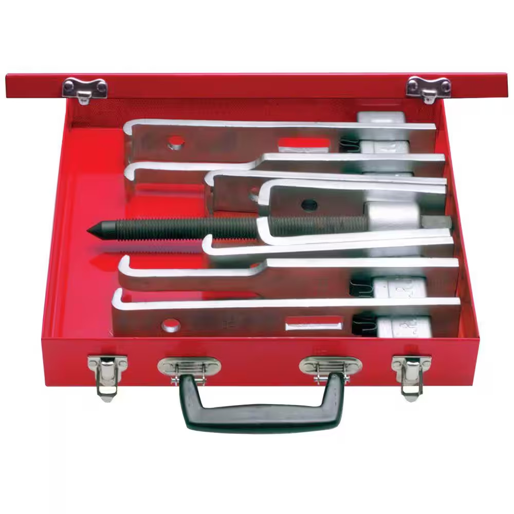 14 Piece Cased Set of 6 Ton 2 Arm Pullers with 8 Jaws