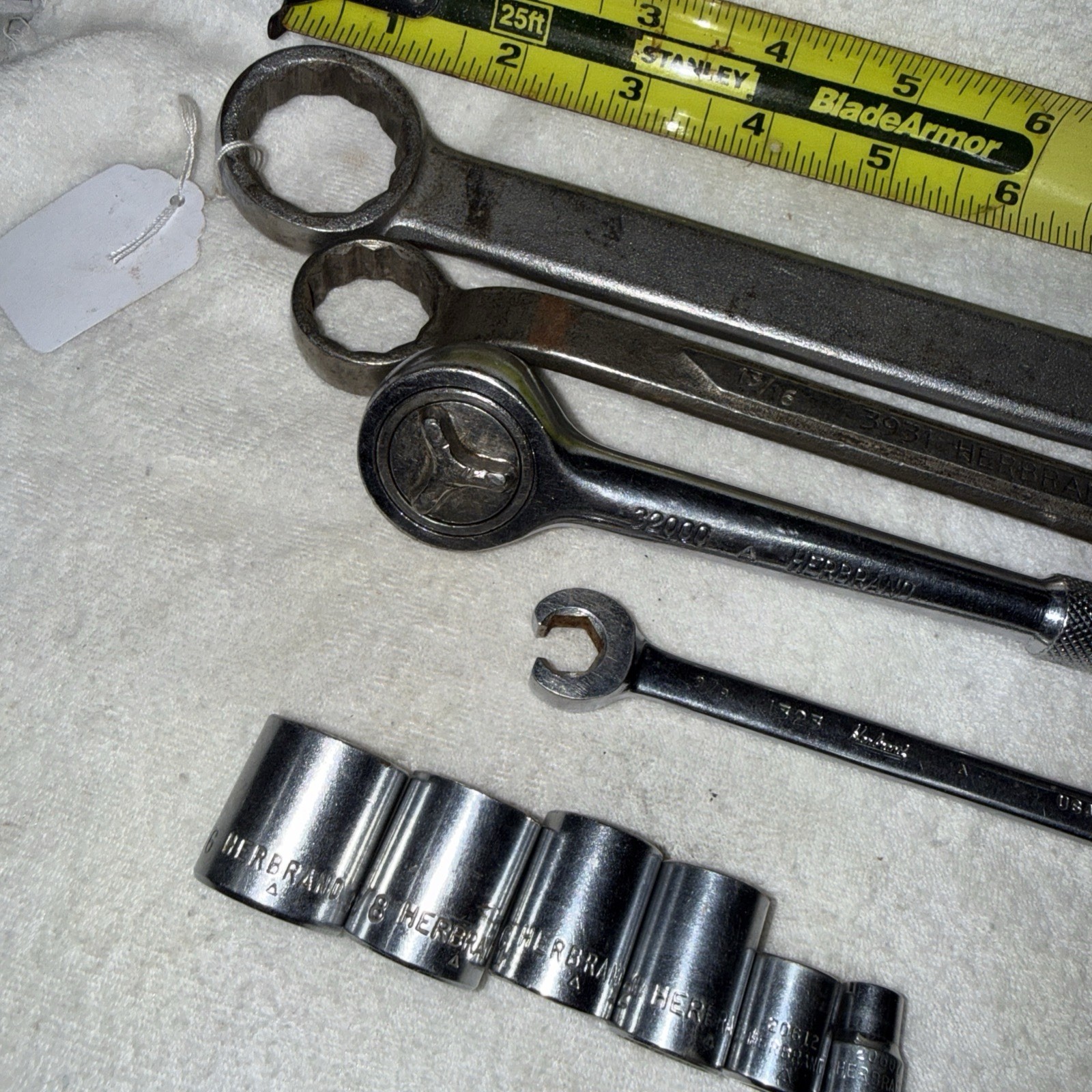 Herbrand Wrenches and Ratchet with Sockets. Made In USA (11) pieces