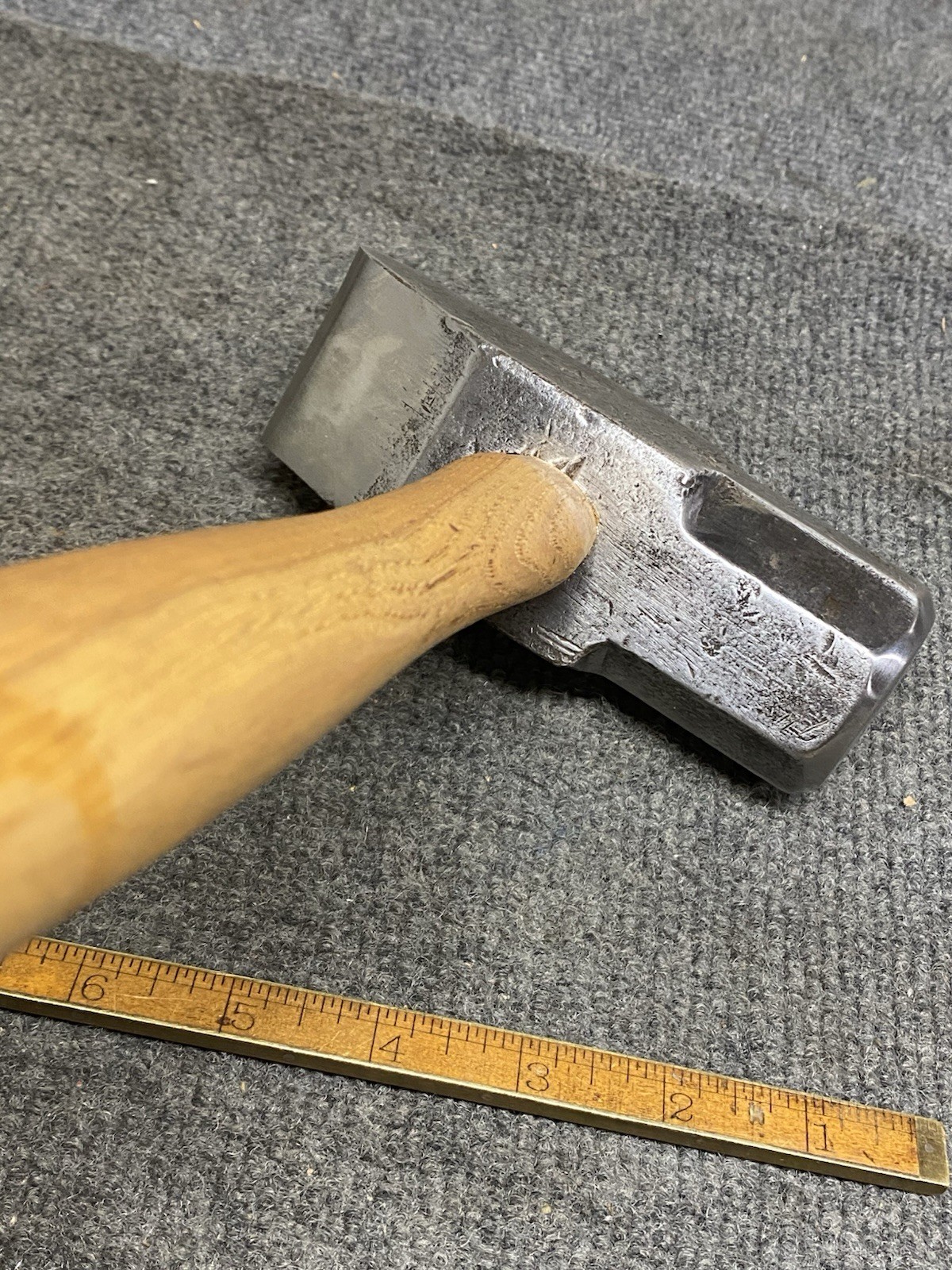 Vintage Hubbard 4 Lb Cross Peen Hammer With Octagon Face And New Handle USA