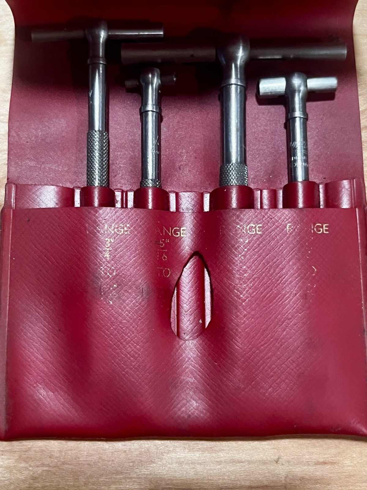 Lufkin Telescoping Gage Set Machinist Inspection Tools T-Gages w/ Case USA