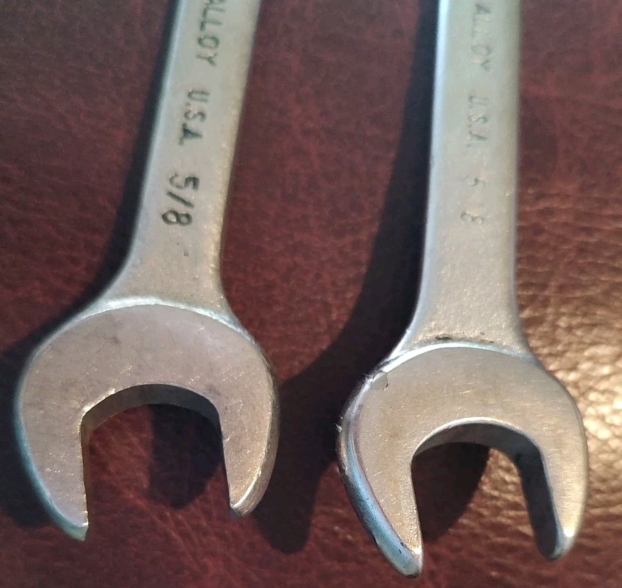 Vintage VLCHEK 5/8″ & 3/4″ (W2024) and 5/8″ & 11/16″ (W2022) Open End Wrenches
