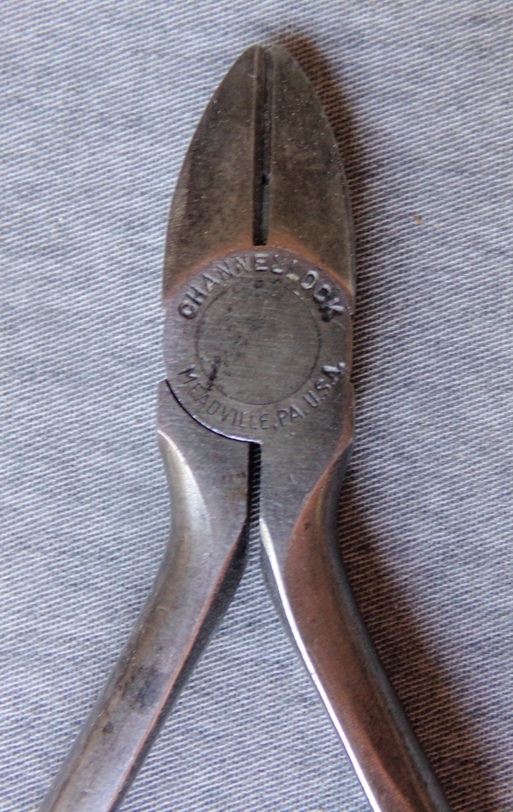 Vintage Channellock Meadville, PA 435 Diagonal Cutting Piers w/ Decorative Grips