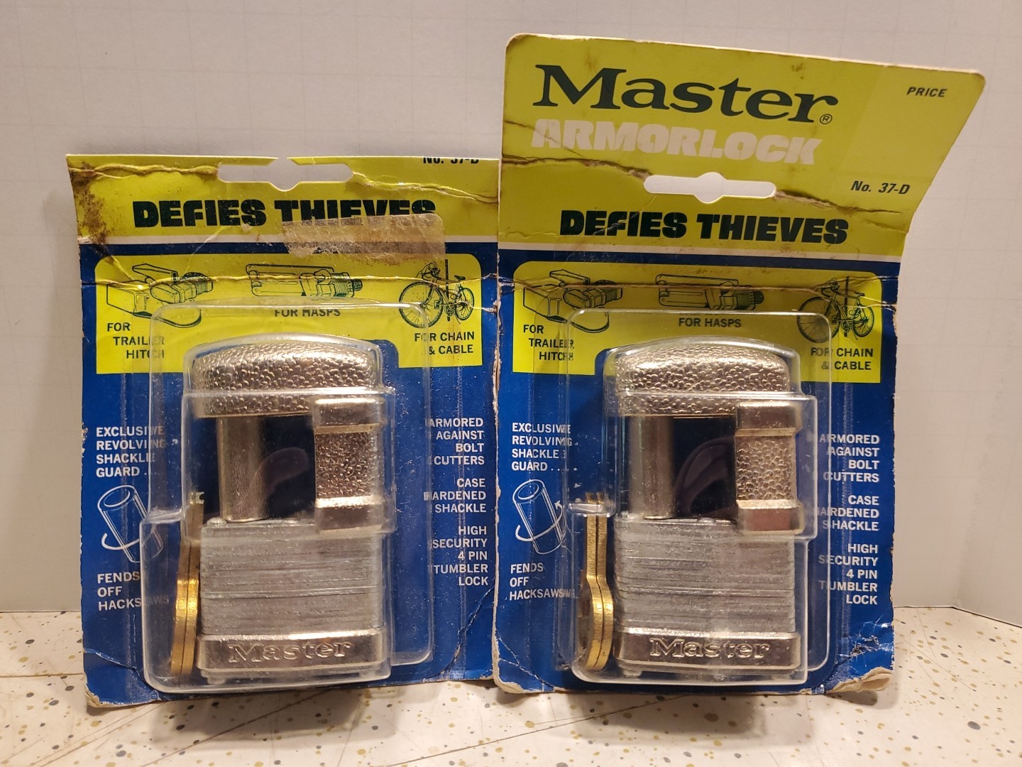 2 New Master Armorlock No. 37-D “Defies Thieves” Padlock Lot
